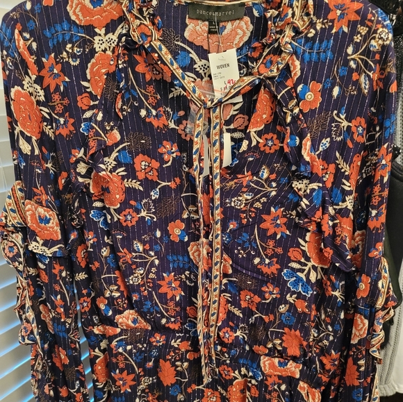 NWT Dance & Marvel Floral Fall Dress Sz L - Picture 4 of 11